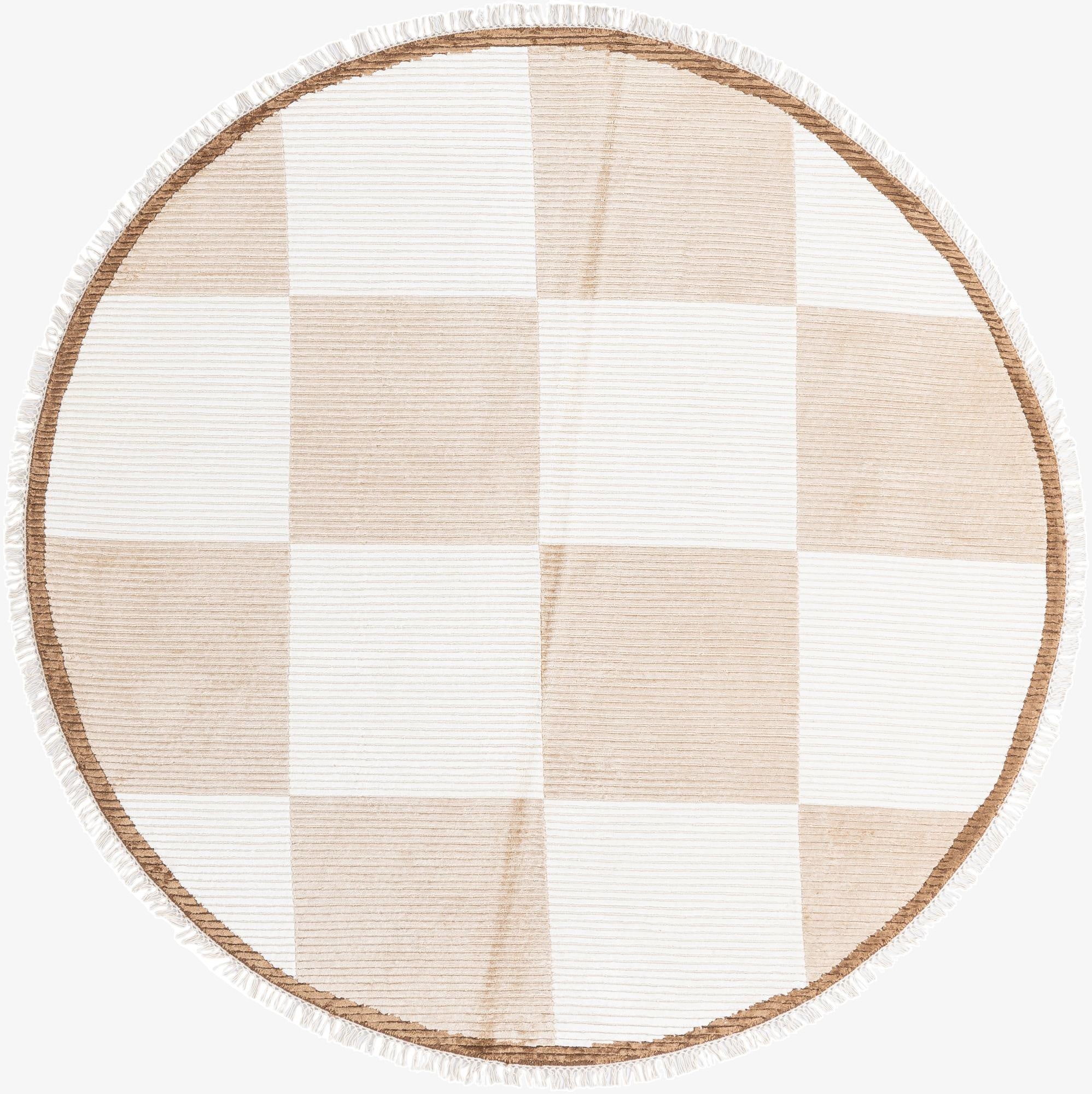 6' 6 x 6' 6  Hand Knotted Darya Wool Round Rug