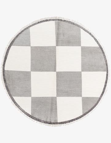 6' 7 x 6' 7 Hand Knotted Darya Wool Round Rug