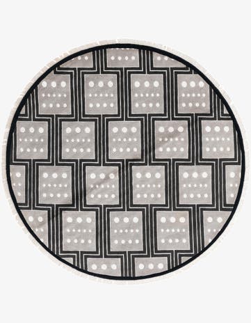 6' 5 x 6' 5 Hand Knotted Darya Wool Round Rug