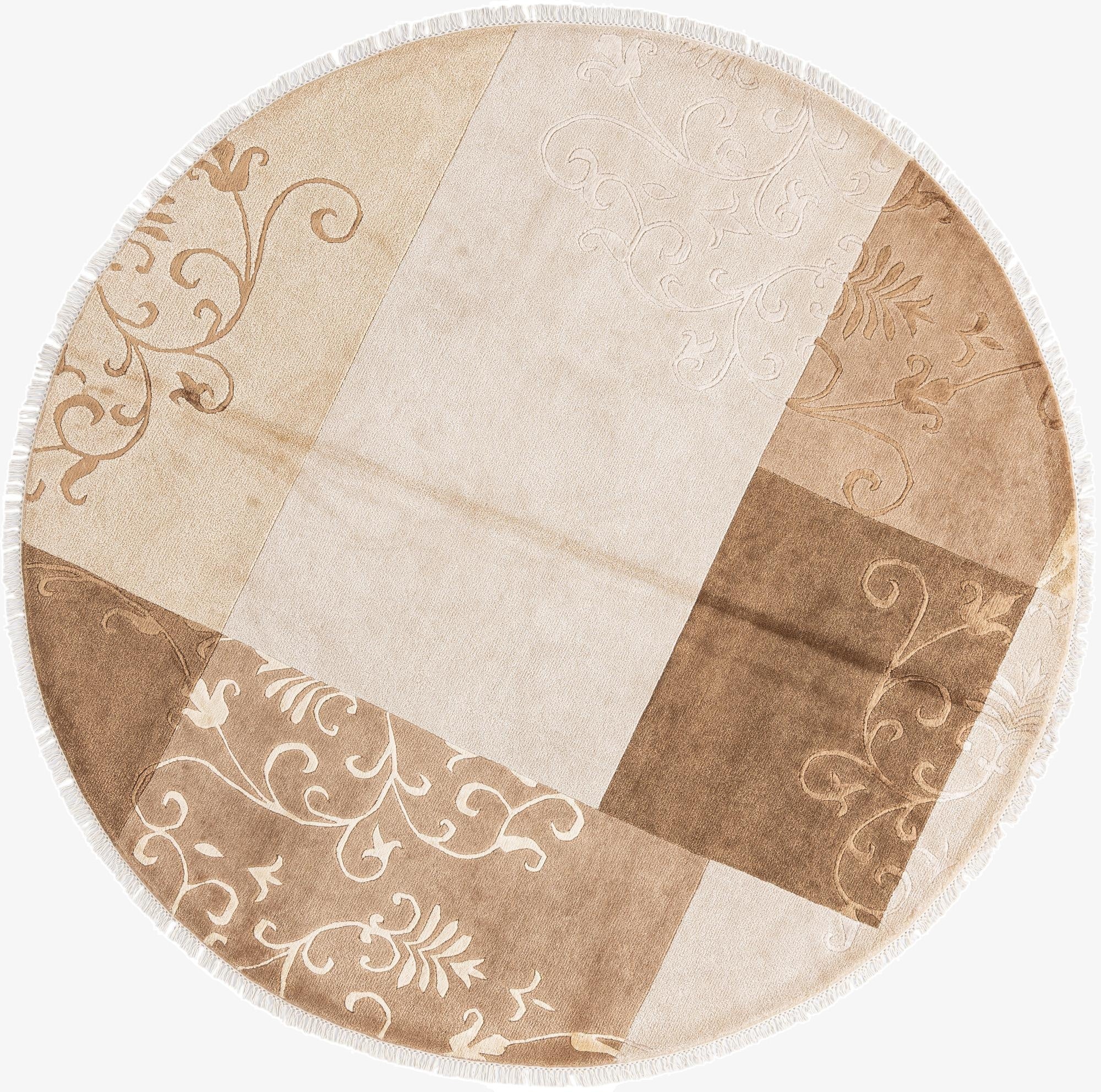 6' 6 x 6' 6  Hand Knotted Darya Wool Round Rug