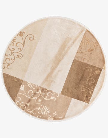 6' 6 x 6' 6 Hand Knotted Darya Wool Round Rug