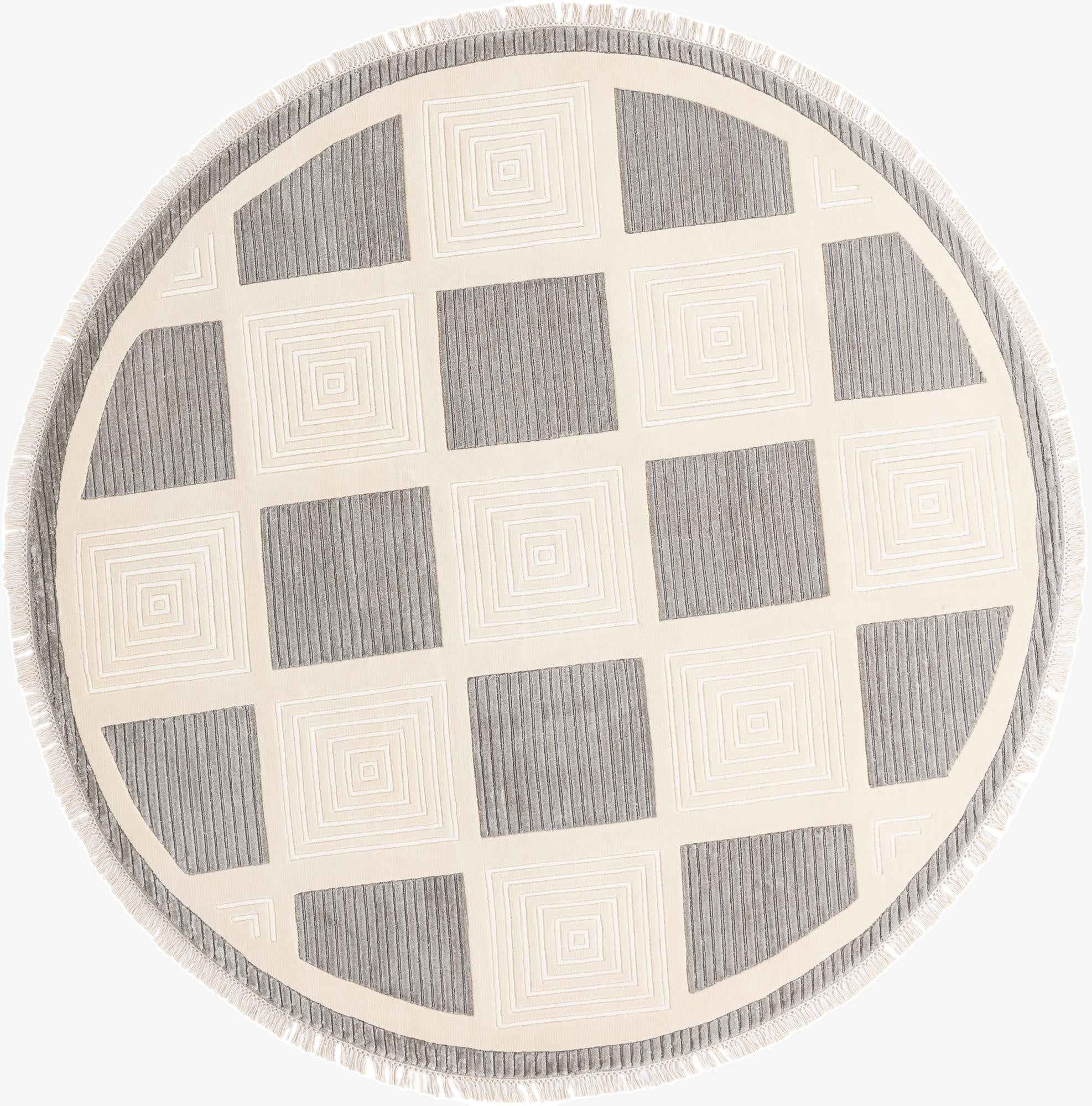 6' 5 x 6' 5  Hand Knotted Darya Wool Round Rug