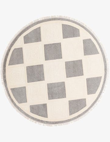 6' 5 x 6' 5 Hand Knotted Darya Wool Round Rug