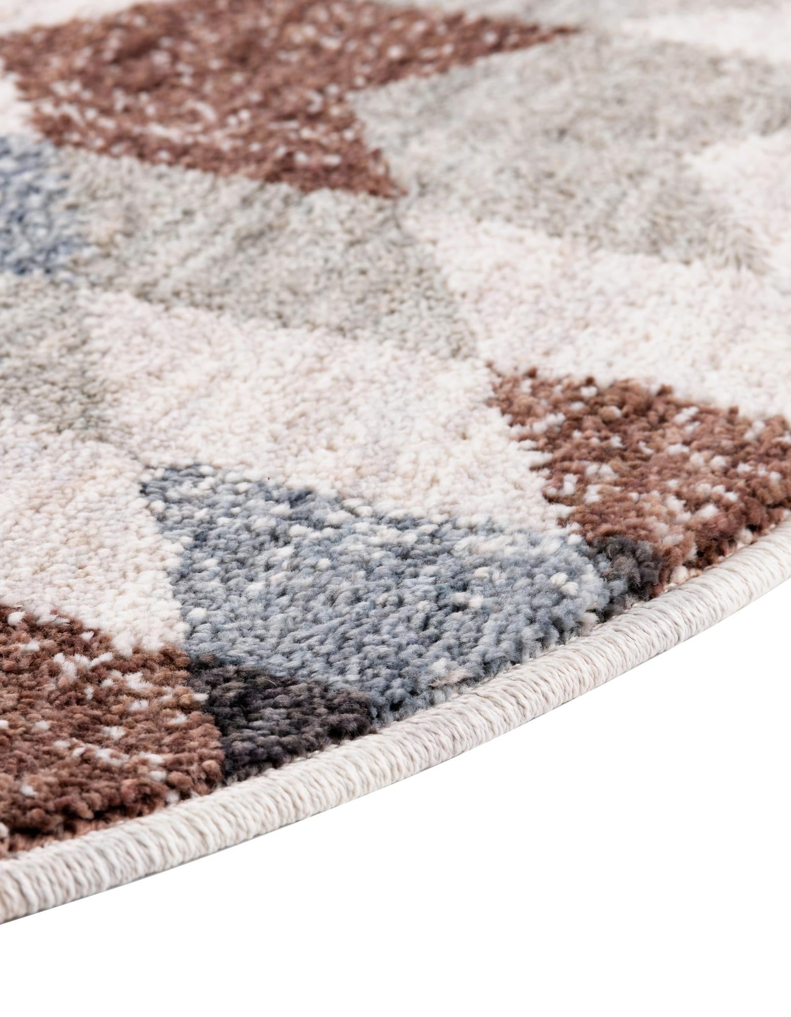 3' 3 x 3' 3 Eco Southwestern Round Rug