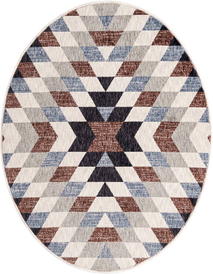 Detail image of 3' 3 x 3' 3 Eco Southwestern Round Rug