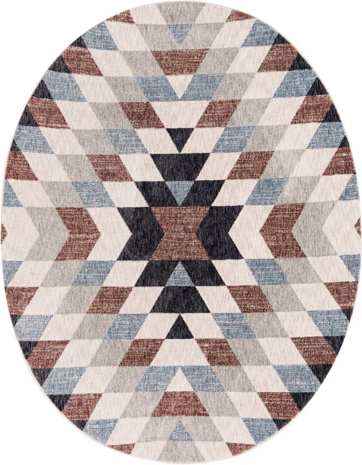 Detail image of 7' x 7' Eco Southwestern Round Rug