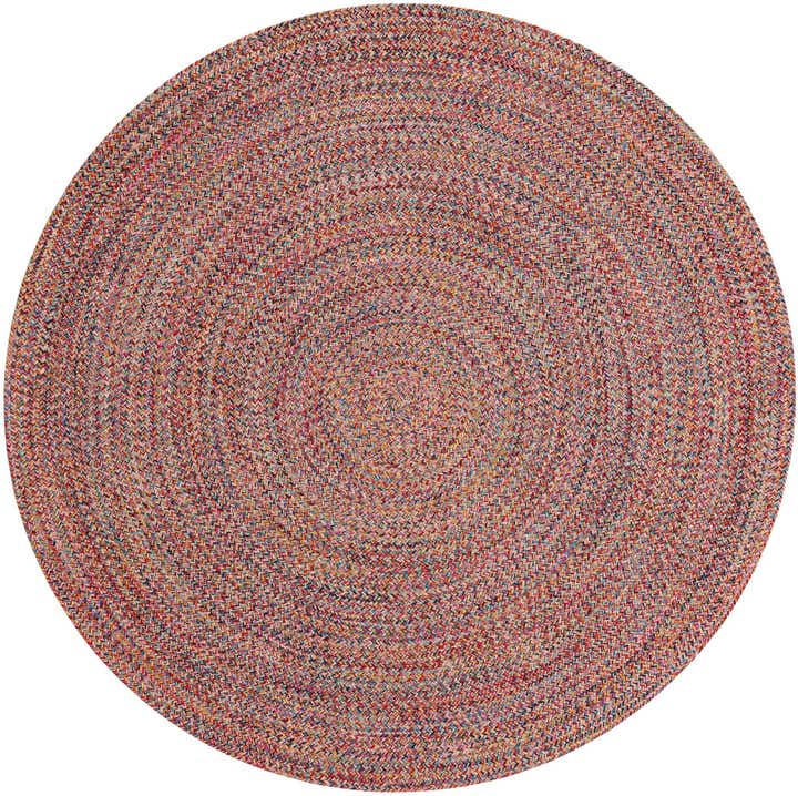 5' 3 x 5' 3 Easy-Clean Eco Verse Washable Indoor / Outdoor Round Rug