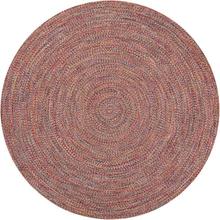 7' 10 x 7' 10 Easy-Clean Eco Verse Washable Indoor / Outdoor Round Rug