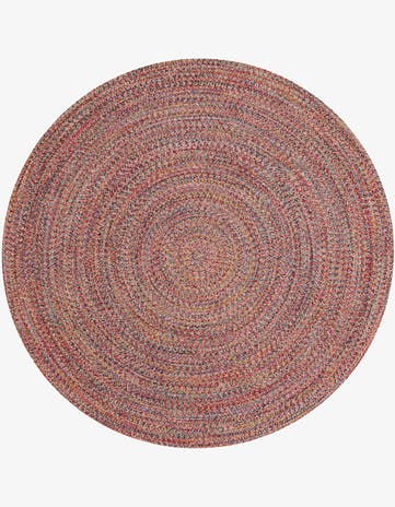 Easy-Clean Eco Verse Washable Indoor / Outdoor Round Rug