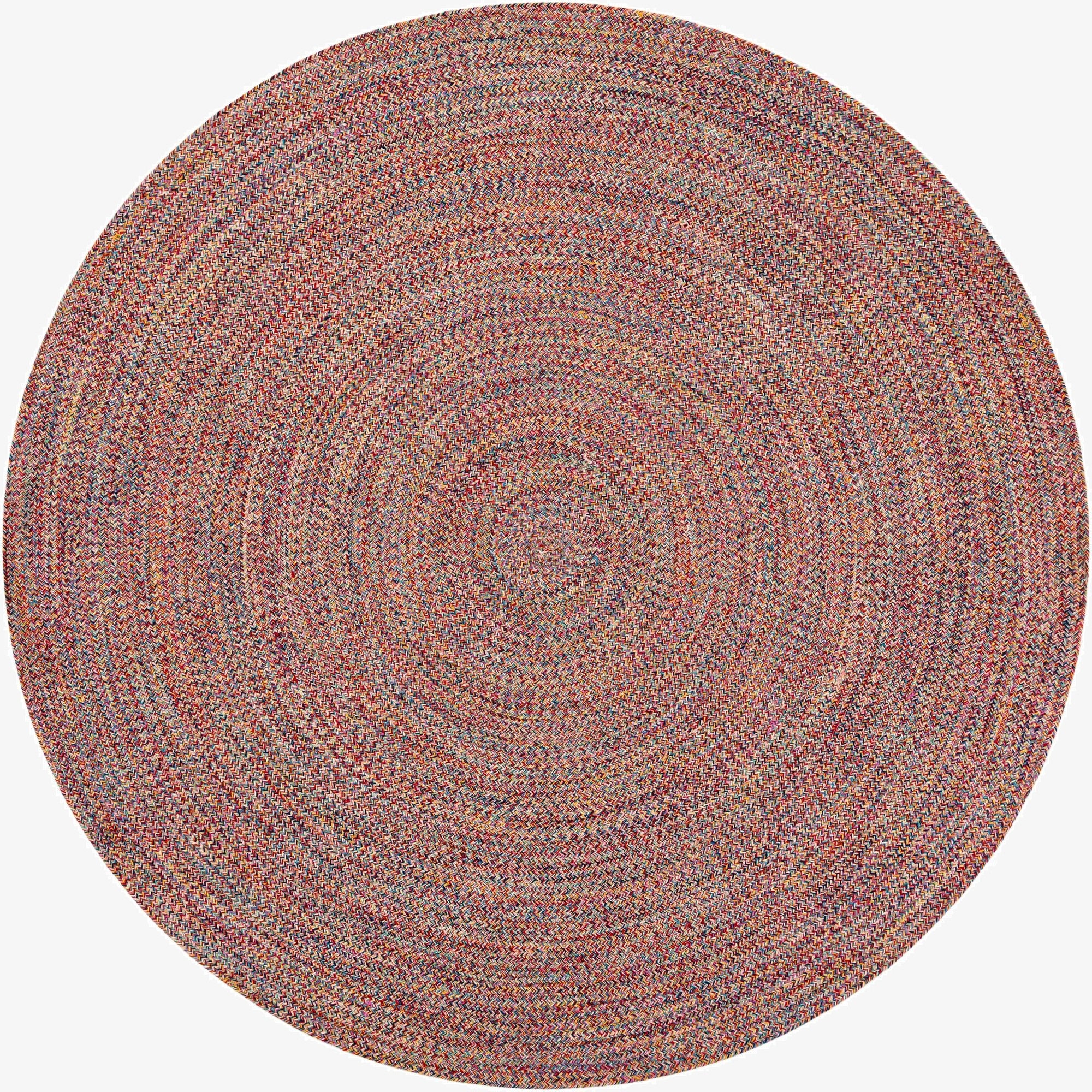 7' 10 x 7' 10  Hand Woven Eco Verse   Washable Indoor / Outdoor Round Rug
