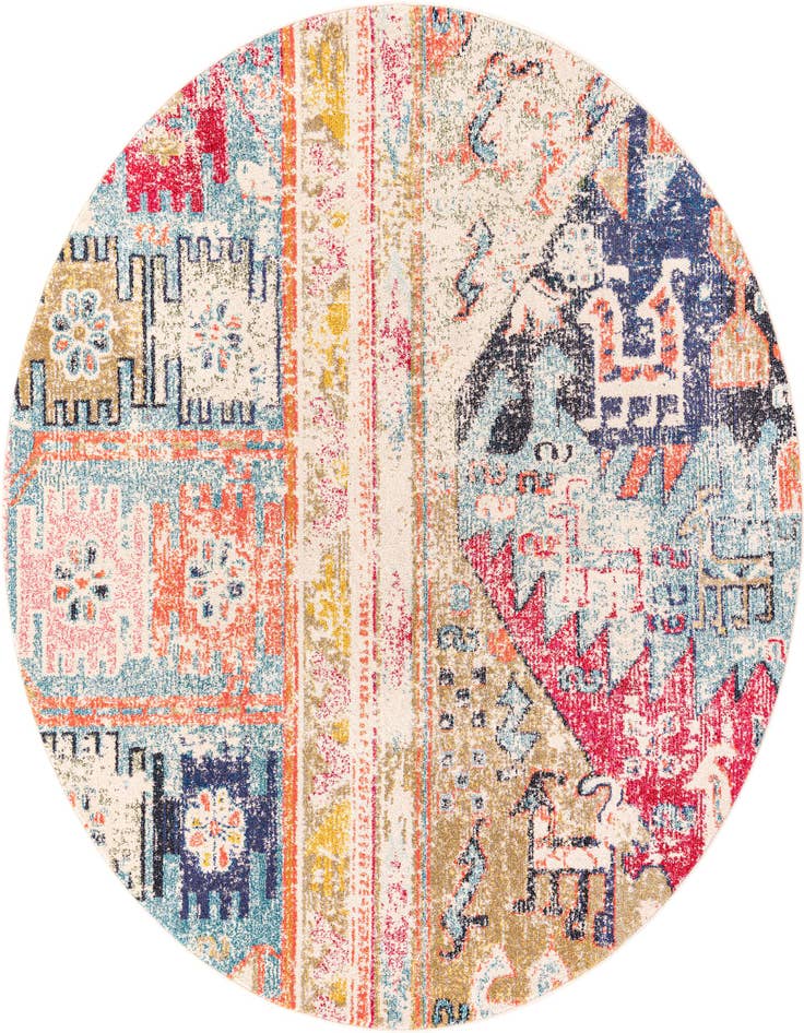 Detail image of 8' x 8' Washable El Paso Round Rug