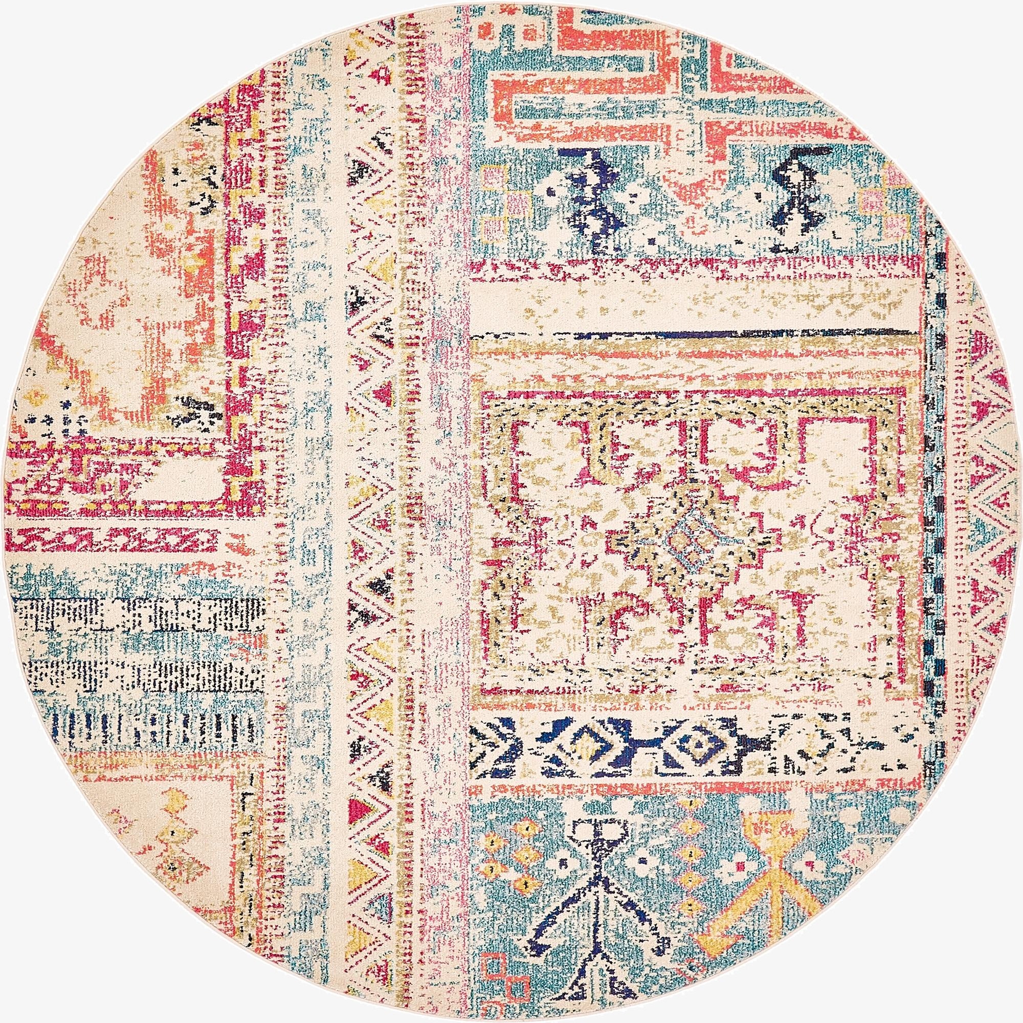 8' x 8' Washable El Paso Round Rug