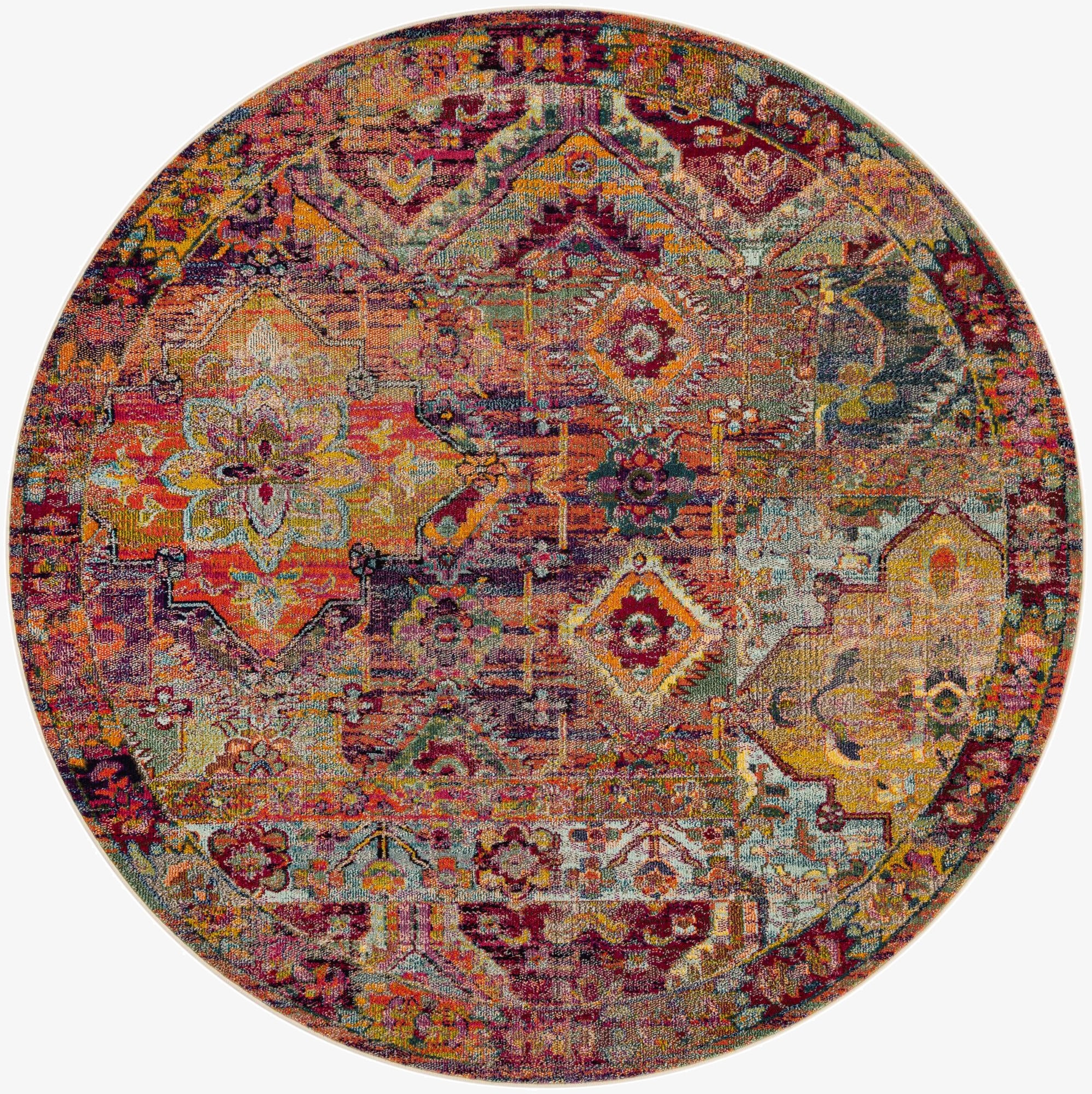 8' x 8' Washable El Paso Round Rug