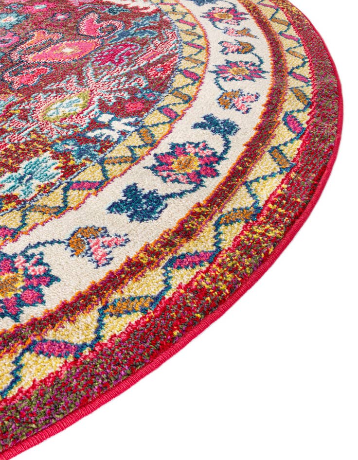 Detail image of 8' x 8' Washable Fleur Round Rug