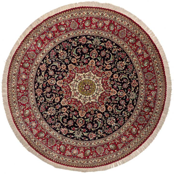 6' 7 x 6' 7 Ghom Silk Round Rug