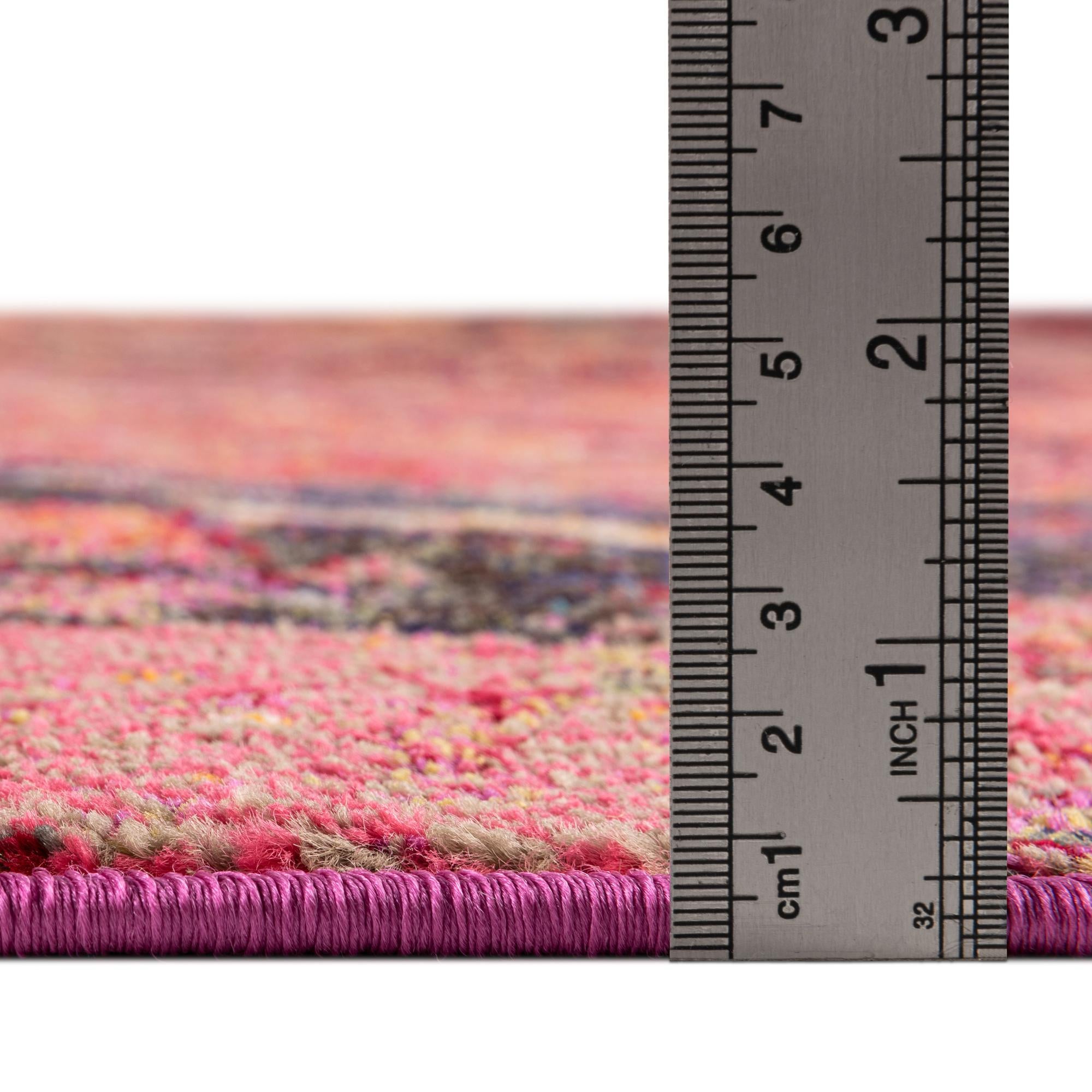 5' 3 x 5' 3 Washable Haerfest Round Rug