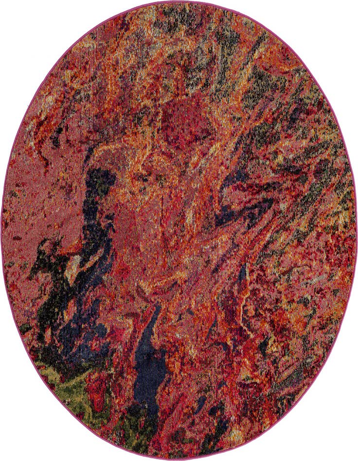 Detail image of 5' 3 x 5' 3 Washable Haerfest Round Rug