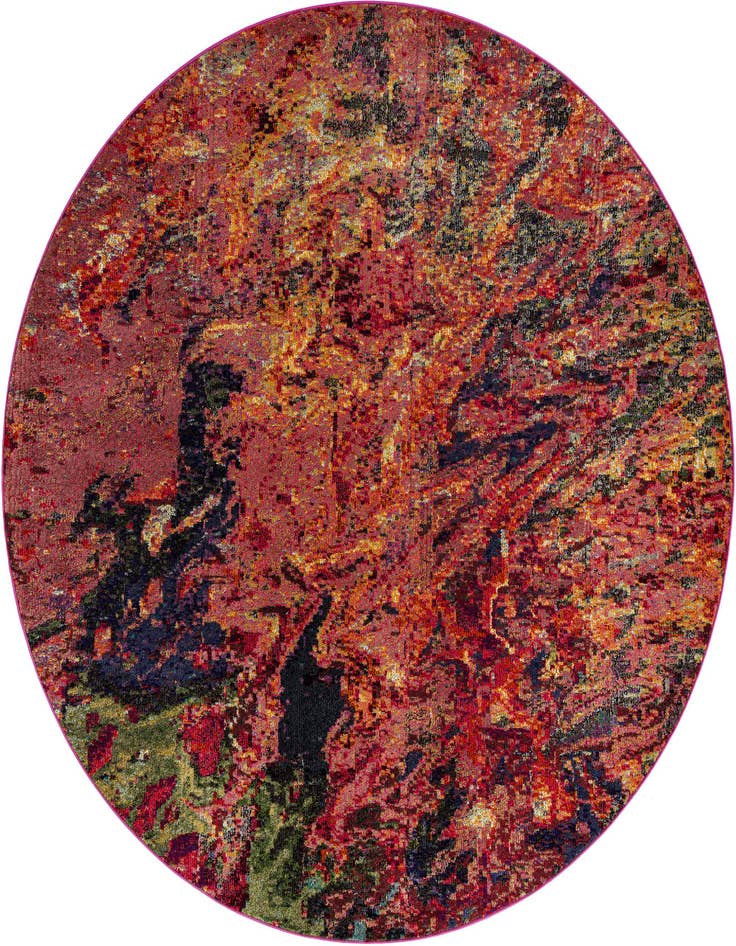 Detail image of 7' 10 x 7' 10 Washable Haerfest Round Rug