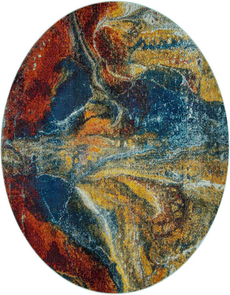 Detail image of 7' 10 x 7' 10 Washable Haerfest Round Rug