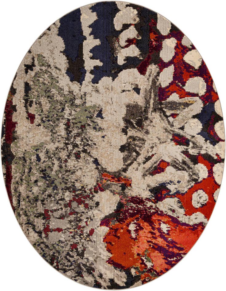 Detail image of 7' 10 x 7' 10 Washable Haerfest Round Rug