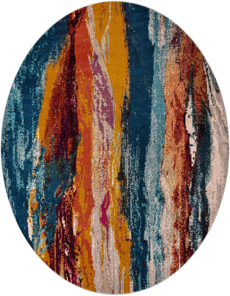 Detail image of 7' 10 x 7' 10 Washable Haerfest Round Rug