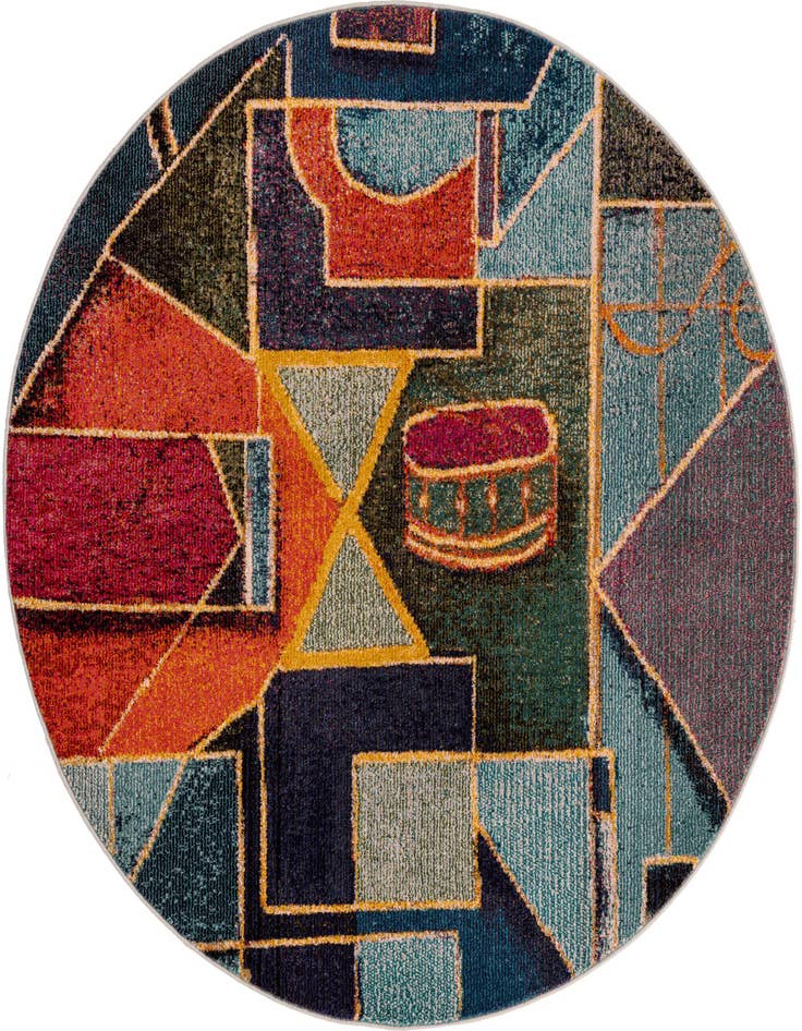 Detail image of 5' 3 x 5' 3 Washable Haerfest Round Rug