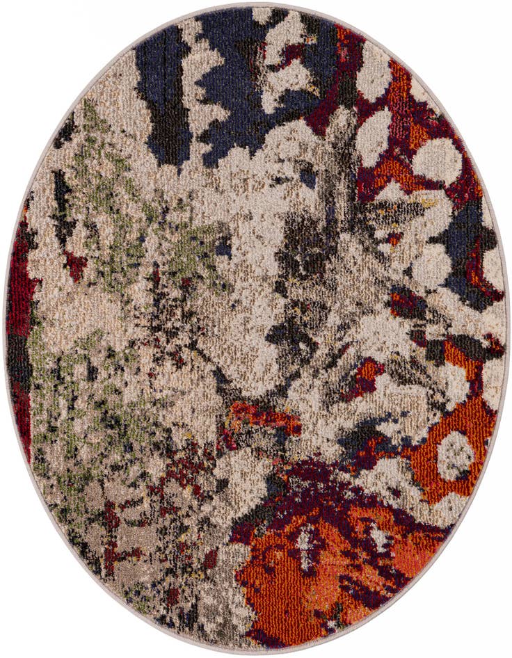 Detail image of 3' 3 x 3' 3 Washable Haerfest Round Rug