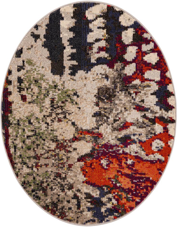Detail image of 4' x 4' Washable Haerfest Round Rug