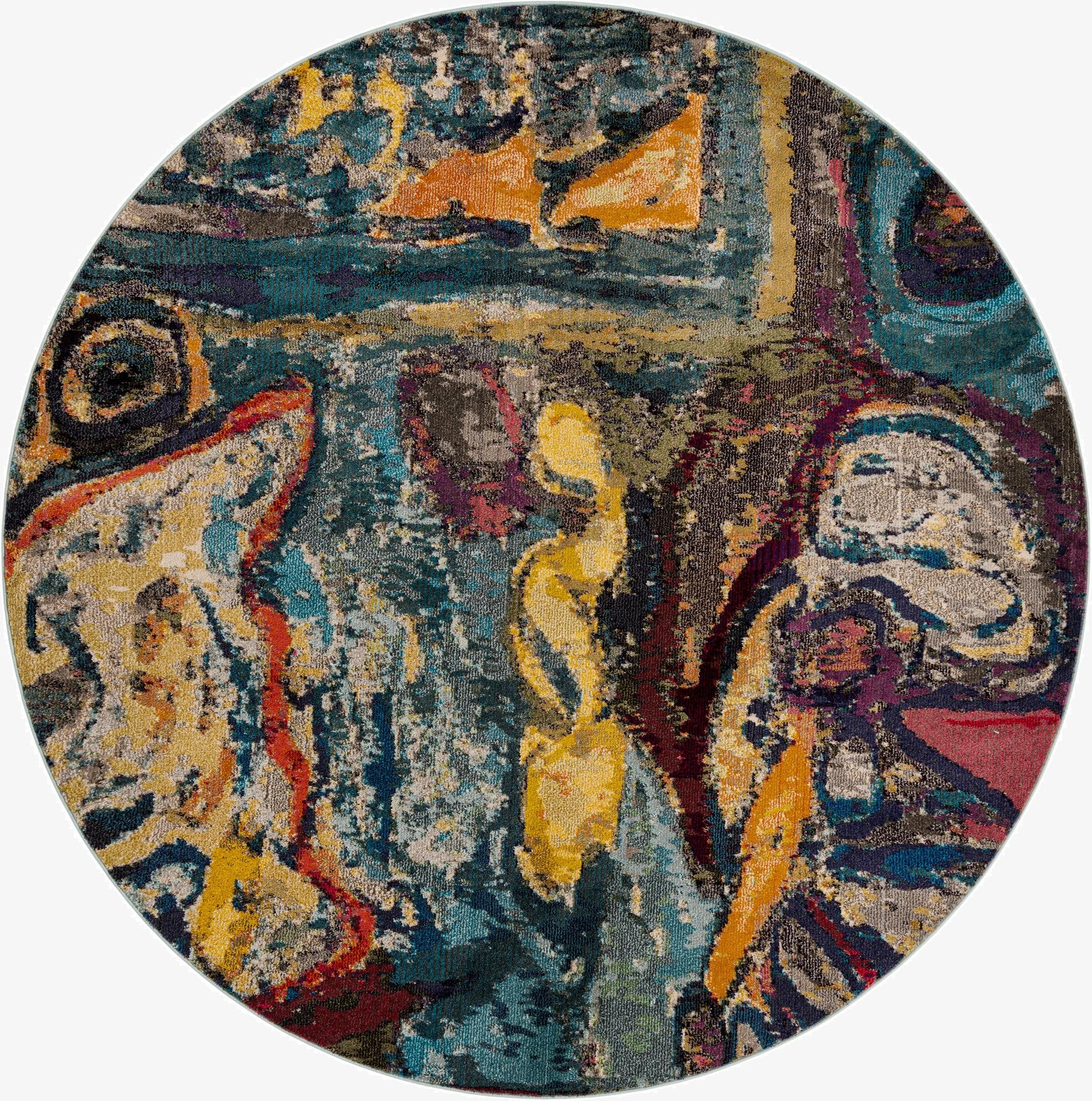 Primary image 7' 10 x 7' 10  Washable Haerfest Round Rug