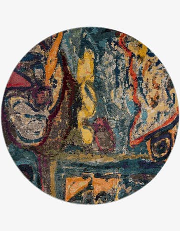 Washable Haerfest Round Rug