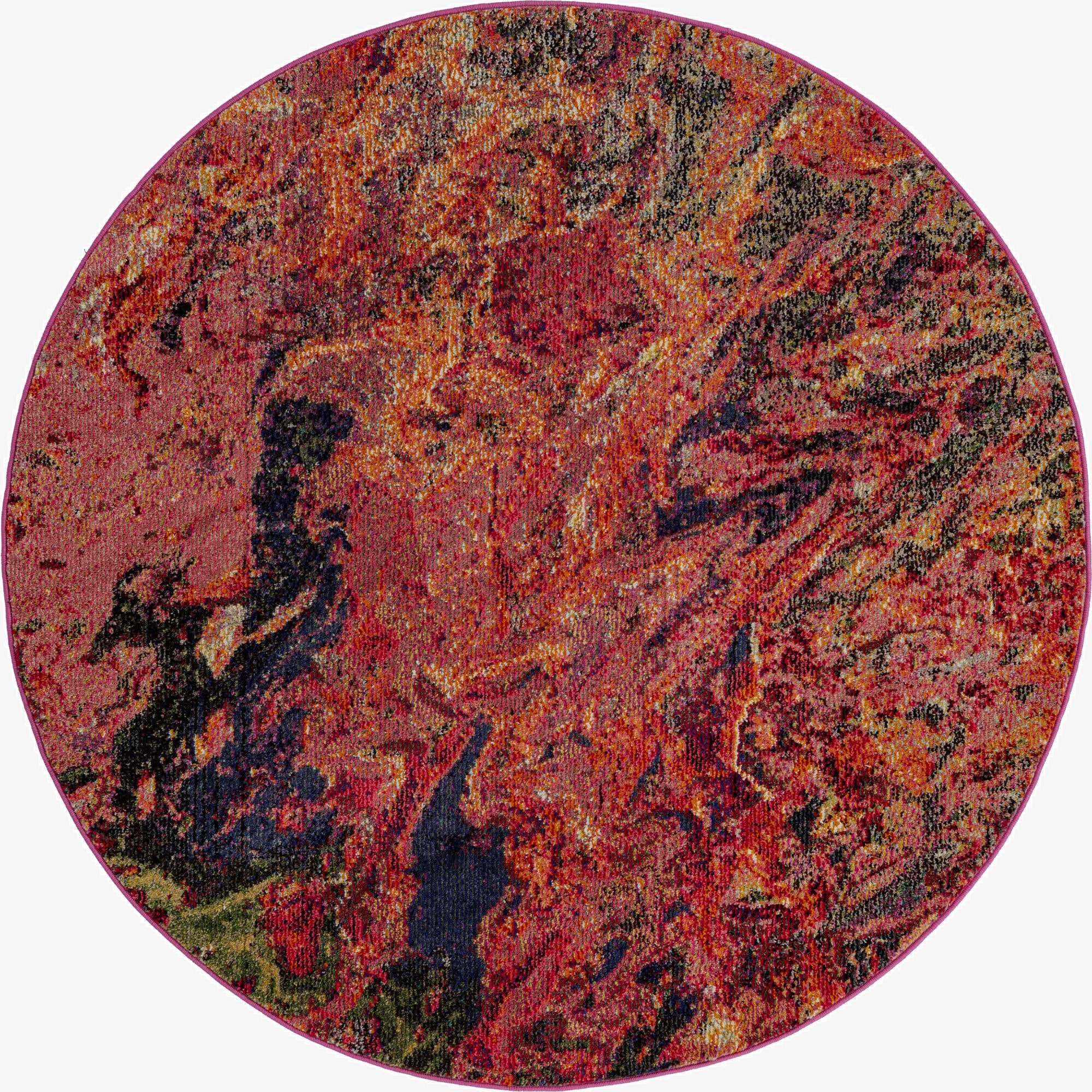 Primary image 5' 3 x 5' 3  Washable Haerfest Round Rug