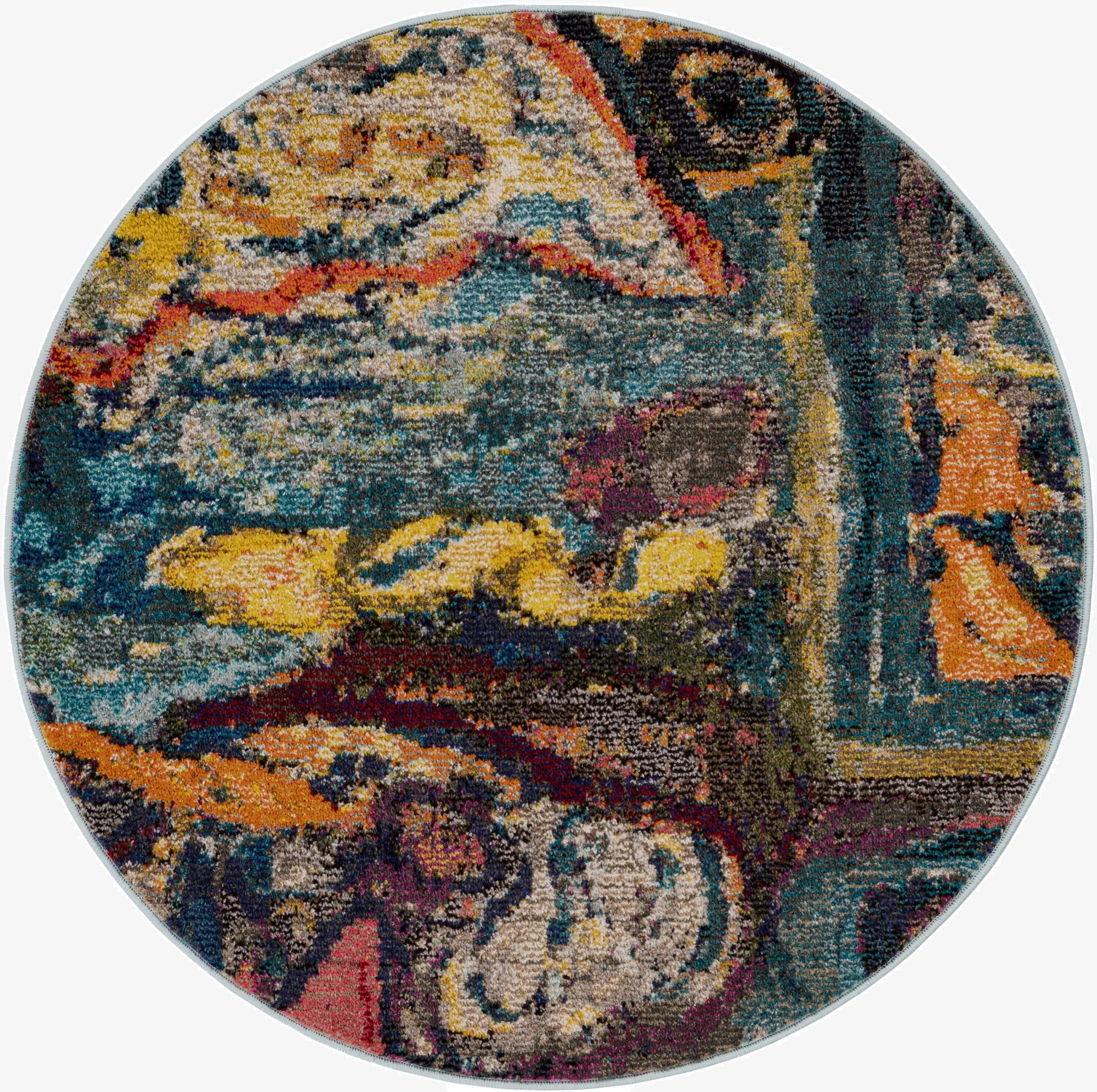3' 3 x 3' 3  Washable Haerfest Round Rug