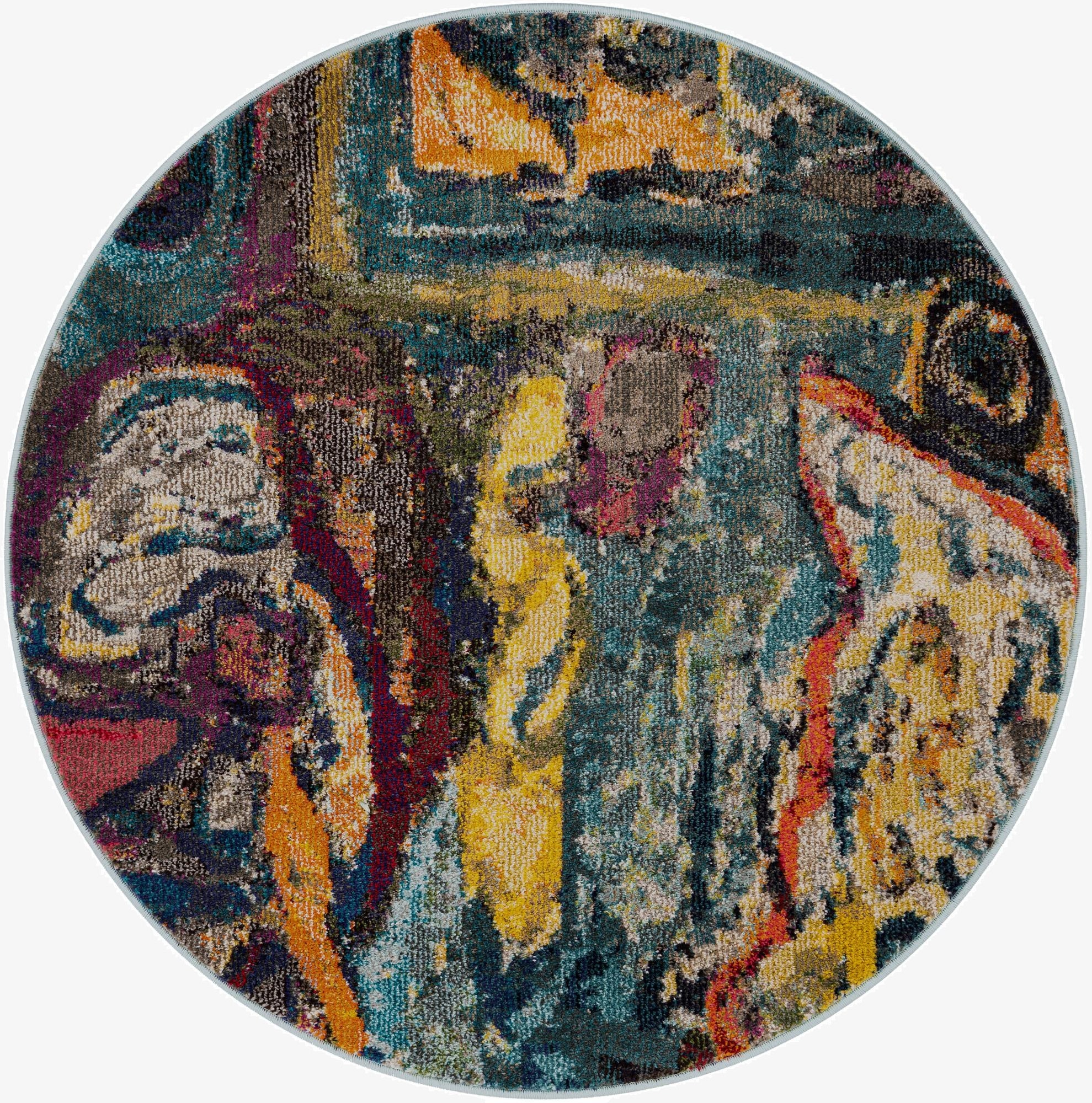 4' x 4'  Washable Haerfest Round Rug