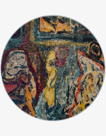 Washable Haerfest Round Rug