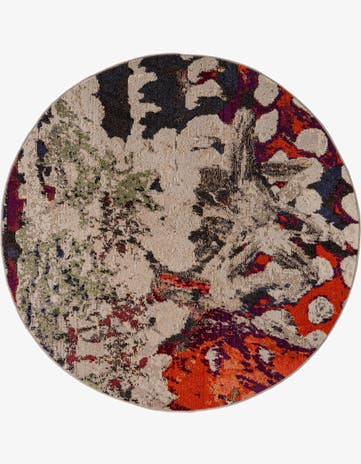 5' 3 x 5' 3 Washable Haerfest Round Rug