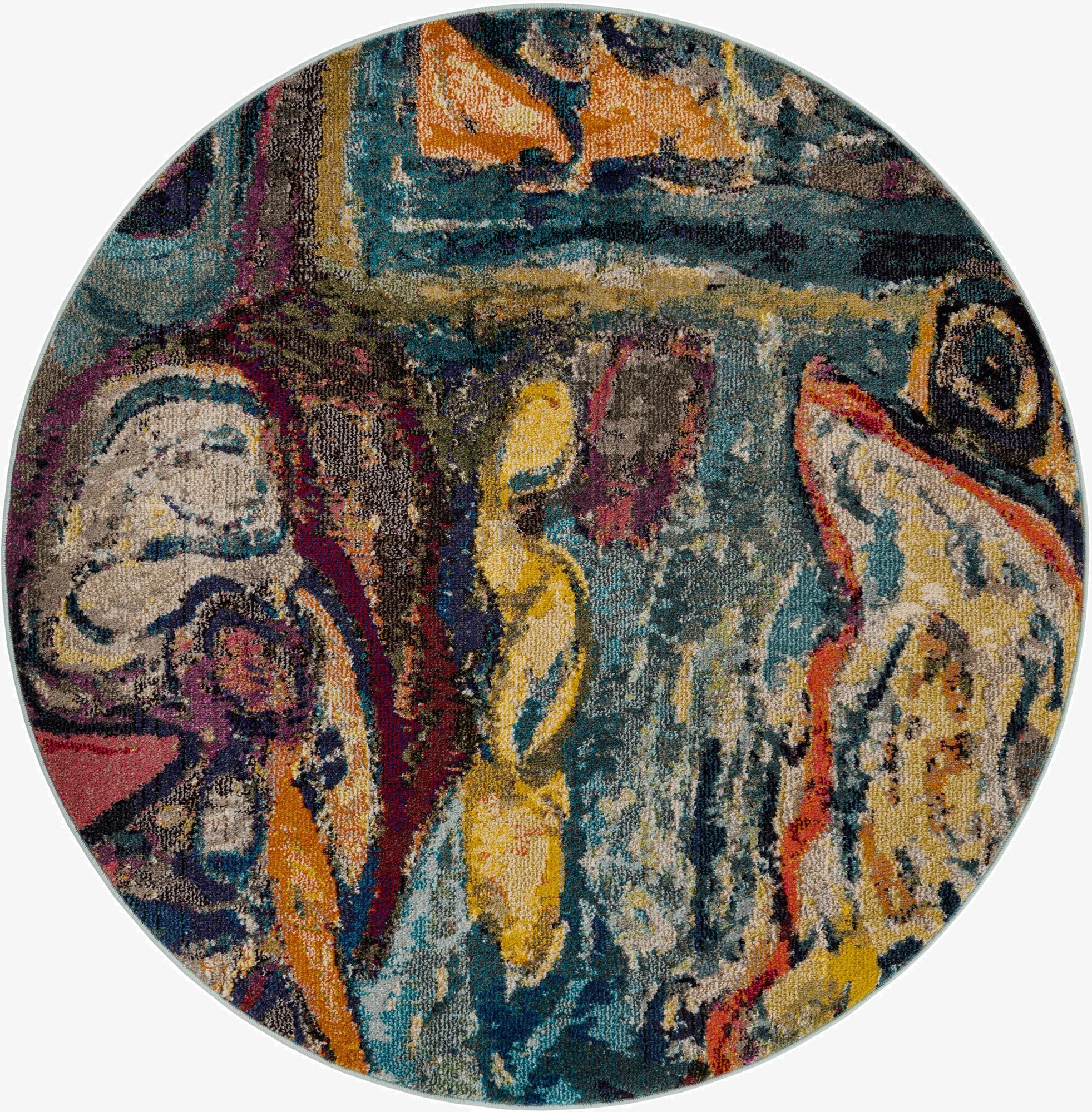 Primary image 5' 3 x 5' 3  Washable Haerfest Round Rug