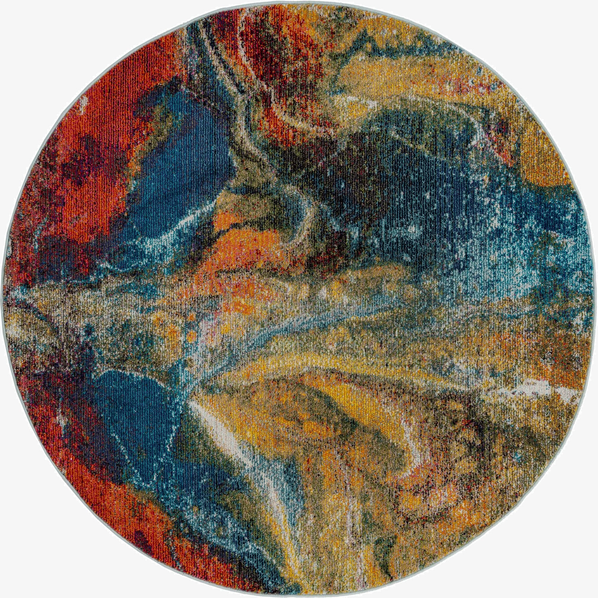 5' 3 x 5' 3  Washable Haerfest Round Rug