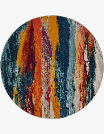 5' 3 x 5' 3 Washable Haerfest Round Rug