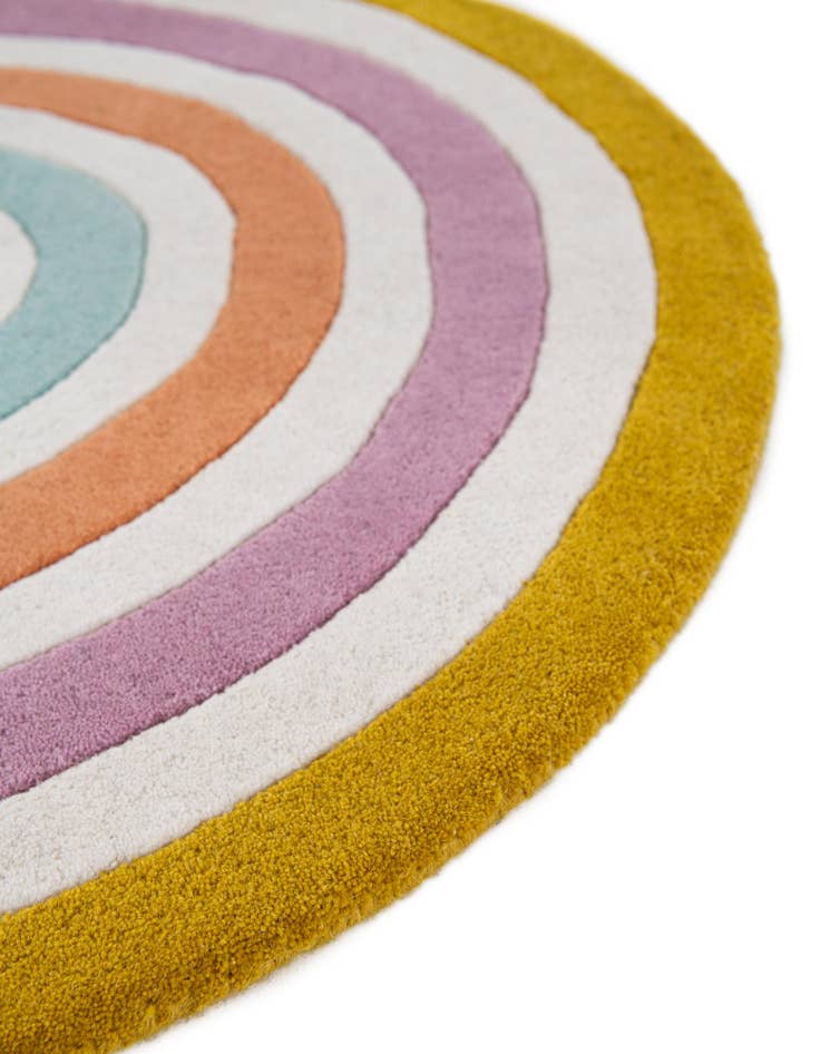 Detail image of 5' 1 x 5' 1 Hand Tufted Wool Round Rug
