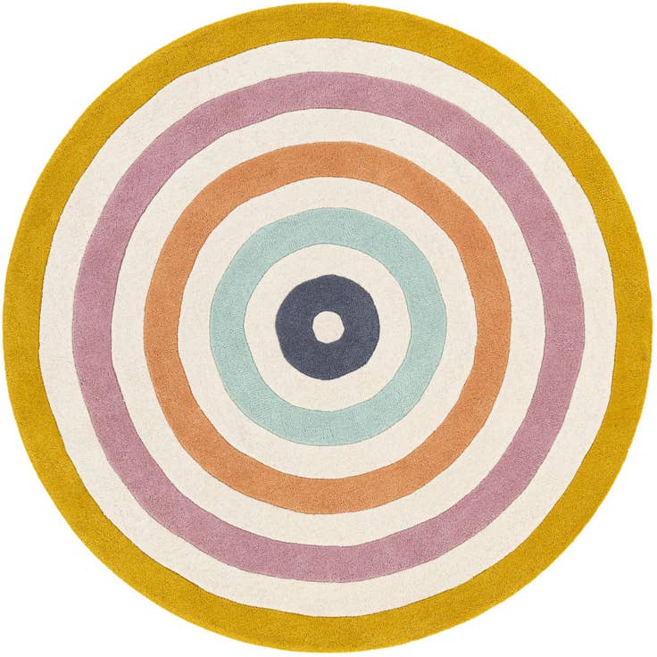 Detail image of 5' 1 x 5' 1 Hand Tufted Wool Round Rug