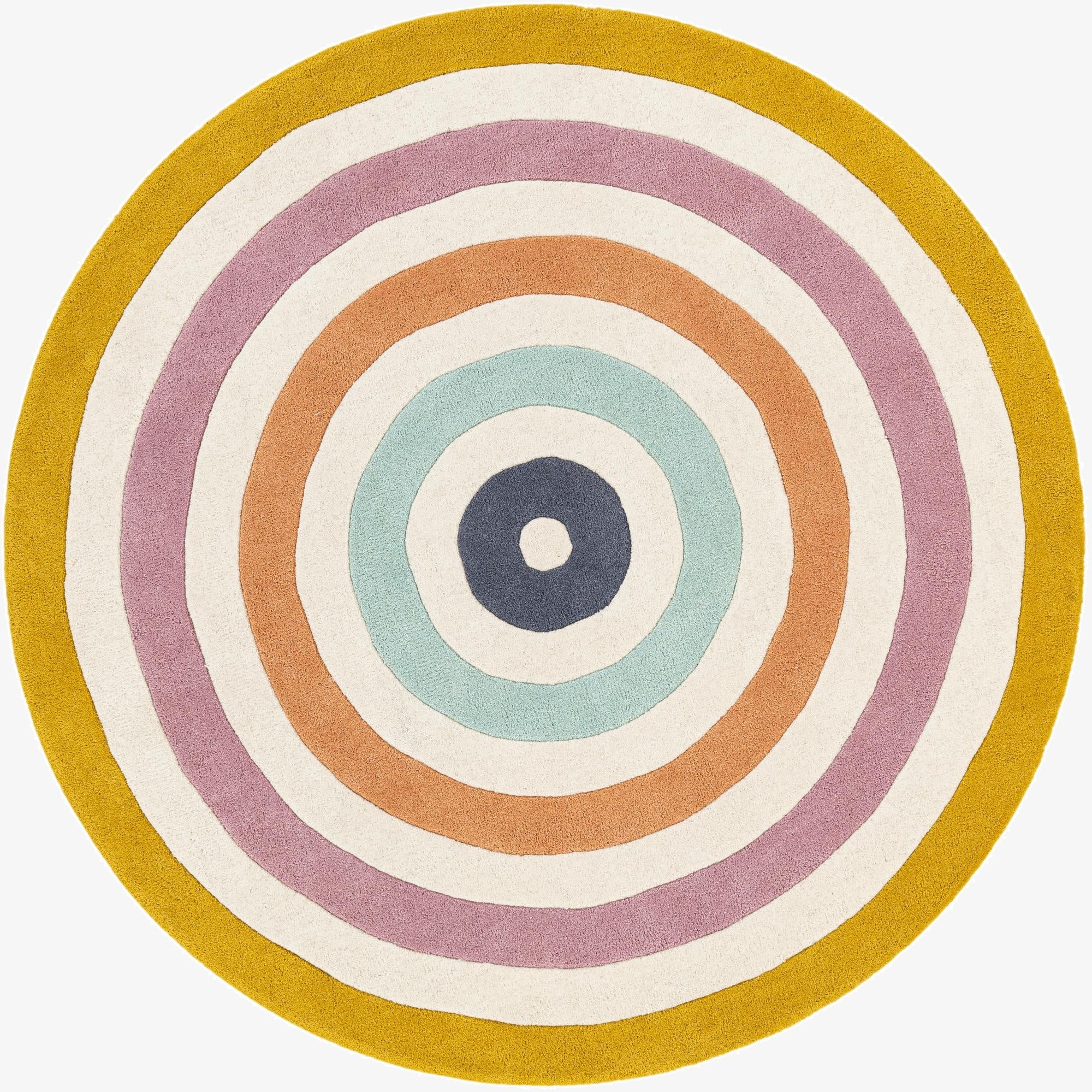 5' 1 x 5' 1 Hand Tufted Wool Round Rug