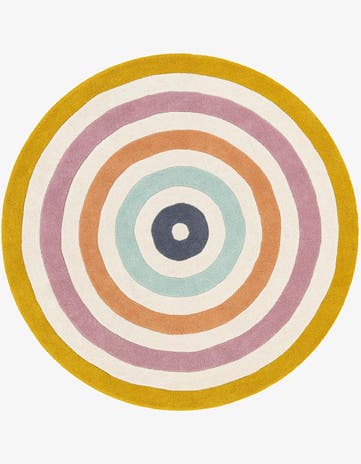 5' 1 x 5' 1 Hand Tufted Wool Round Rug