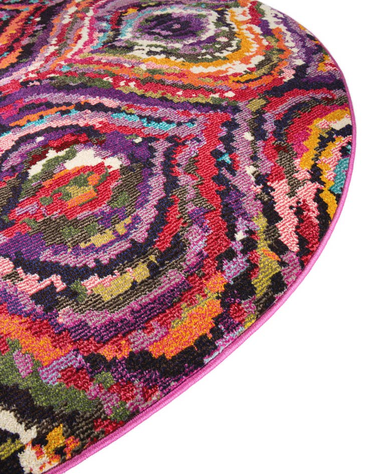 Detail image of 6' x 6' Washable Hyacinth Round Rug