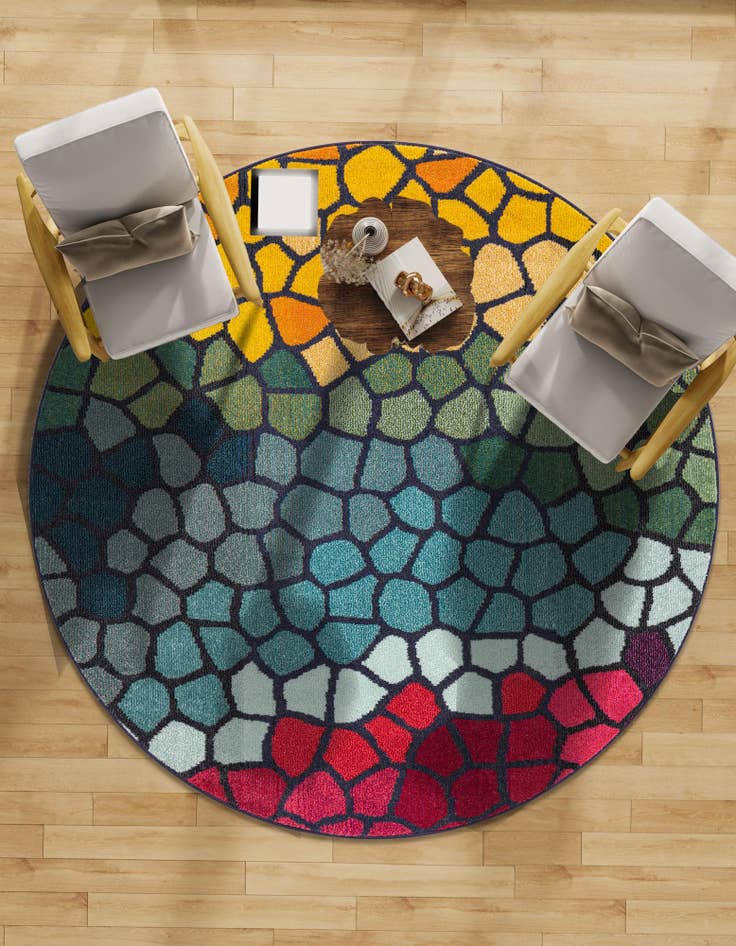 Detail image of 6' x 6' Washable Hyacinth Round Rug