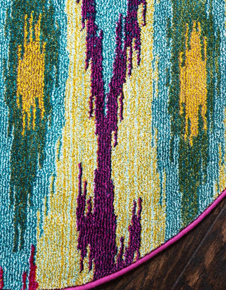 Detail image of 8' x 8' Washable Hyacinth Round Rug