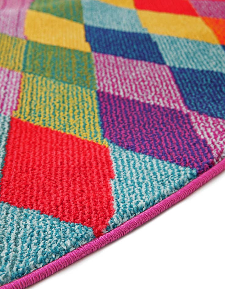 Detail image of 6' x 6' Washable Hyacinth Round Rug