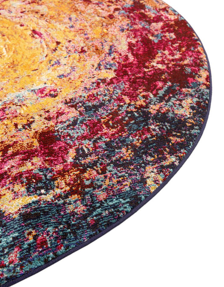 Detail image of 6' x 6' Washable Hyacinth Round Rug