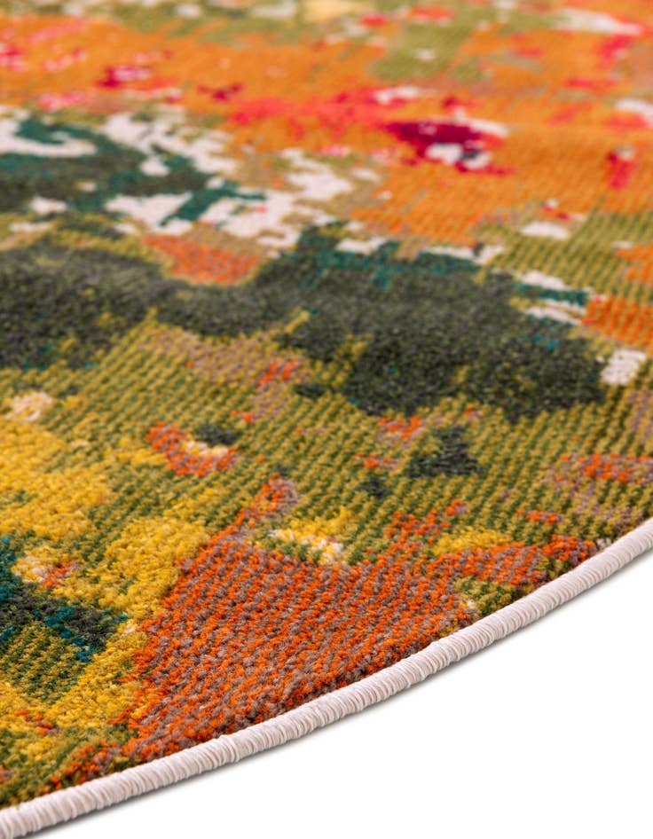 Detail image of 6' x 6' Washable Hyacinth Round Rug