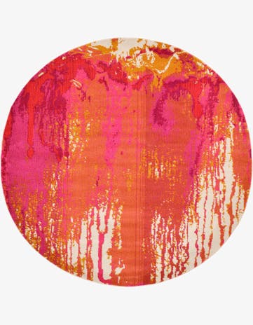 Washable Hyacinth Round Rug