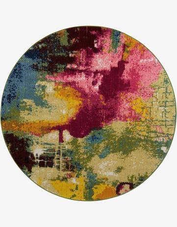 Washable Hyacinth Round Rug